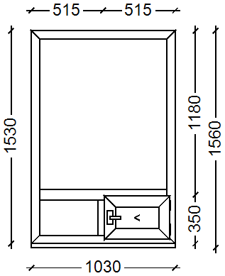 IVAPER EURO 62: Окно, Ivaper 62 мм (В), Vorne, 1530х1030, Белый, Белый