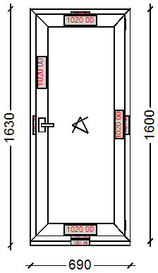 ПластКом КОМФОРТ: Окно, Ivaper 70 мм, Siegenia Titan, 1600х690, Белый, Белый