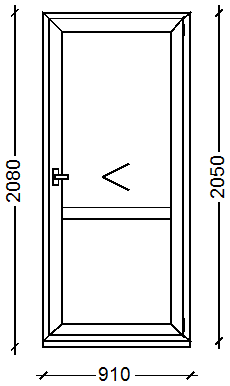 ПластКом СТАНДАРТ: Окно, Ivaper 62 мм, Maco, 2050х910, Белый, Белый