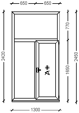 IVAPER 70 класс В: Окно, Ivaper 70 мм (В), Siegenia Titan, 2420х1300, Белый, Белый